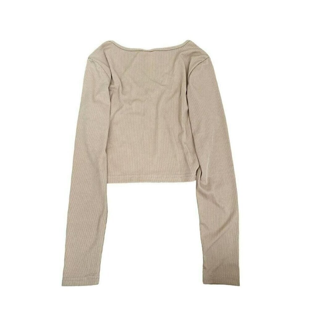 Romwe Ribbed Cropped Top - Picture 2 of 4